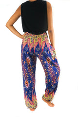 New Blue Peacock Boho Hippie Gypsy Pants