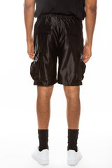 Satin Cargo Shorts