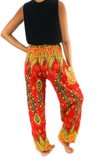 New Orange Peacock Boho Hippie Gypsy Pants