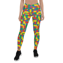 Womens Colorful Building Blocks Leggings