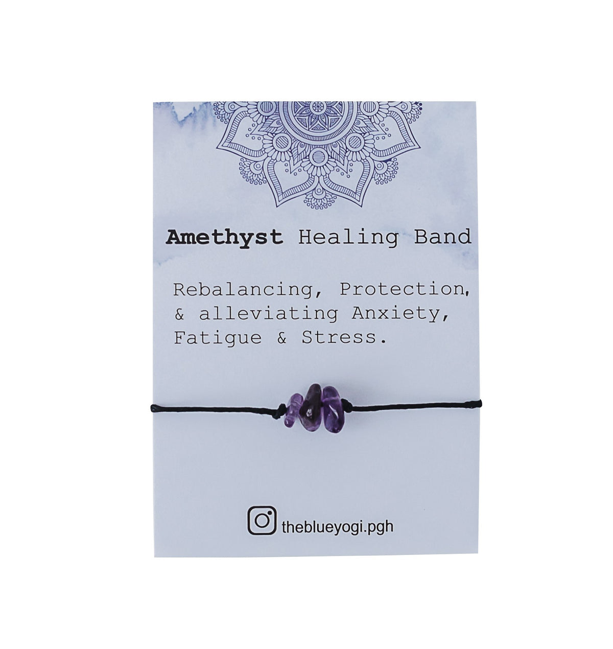 Amethyst wish Bracelet with an affirmation