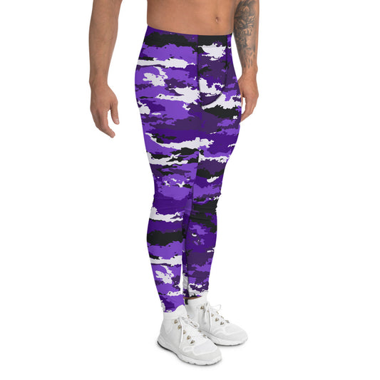 Purple Camo Leggings for Men