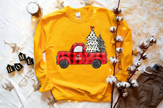 Christmas Tree Truck Sweatshirt