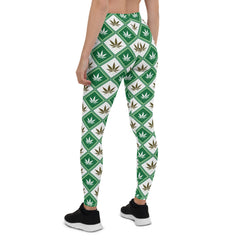 Womens Cannabis Green Leggings