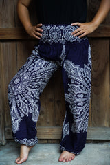 Purple Butterfly Harem Pants, Hippie Pants, Boho Pants