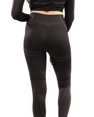 DECATA SEAMLESS LEGGINGS - BLACK & BROWN