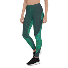 Green Mermaid Leggings for Women