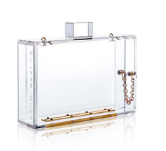 Transparent Acrylic Clear Clasp Clutch