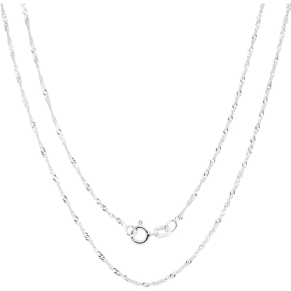 925 Sterling Silver Singapore Chain Necklace