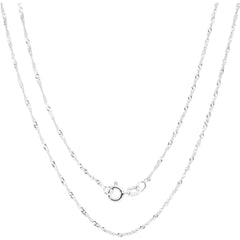 925 Sterling Silver Singapore Chain Necklace