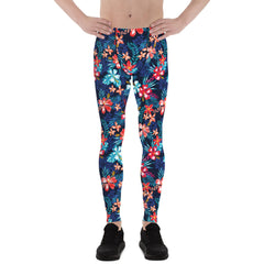 Floral Hibiscus Leggings for Men