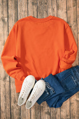 Smoke Green Solid Color Drop Shoulder Terry Sweatshirt