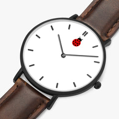 Jacki Easlick Ladybug Ultra-Thin Leather Strap Quartz Watch