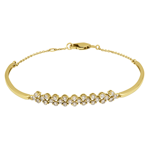 14K Yellow Gold Bracelet with 28 Round-Cut Lab-Created Diamonds 0.573