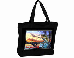 Tote Bag XXL Travel Poster Bass Fishing in South Carolina