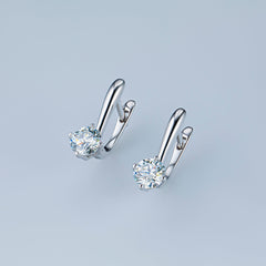 14K White Gold Earrings with 0 Round-Cut Diamond 1.66 CT.TW