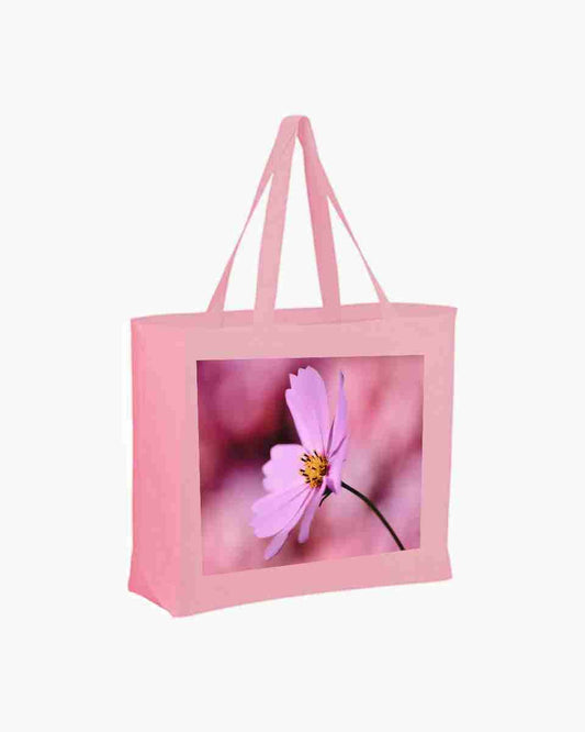 Floral Colorful Photo Tote Grocery, Beach New Zipper  Bag