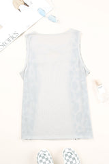 Crisscross Leopard Splicing Tank Top