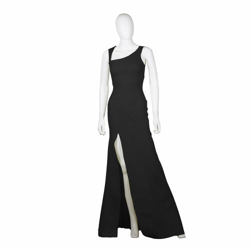 Asymmetric Neckline Evening Dress