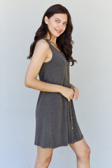 HEYSON All About Comfort Sleeveless Button Down Midi Dress