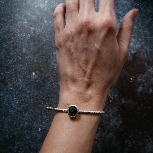 Oval Meteorite Cuff Bracelet