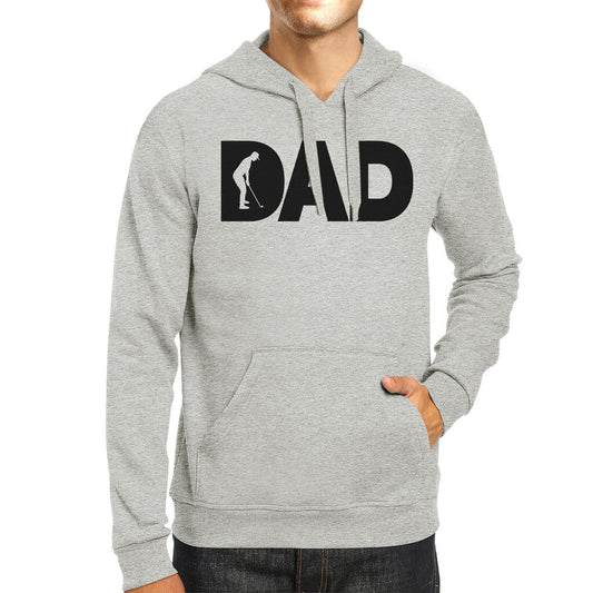 Dad Golf Unisex Grey Hoodie Funny Design Hoodie