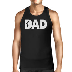 Dad Golf Mens Black Cotton Tank Top Funny Graphic