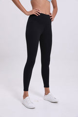 Black Sports High Waist Ankle Length Leggings