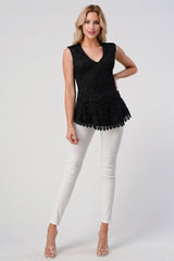 V-Neck Cami Lace Top