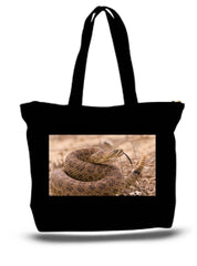 Rattlesnake Large Tote New Zipper Bag