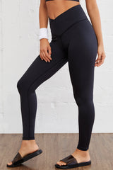 Black Arched Waist Seamless Active Leggings