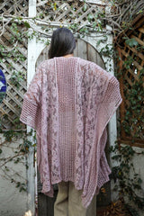 Floral Grid Pattern Kimono