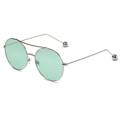 EUREKA | Unisex Round Tinted Lens Aviator Clear Glasses Balled