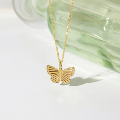 Dainty Butterfly Necklace, Butterfly Gold Necklace, Women Jewelry