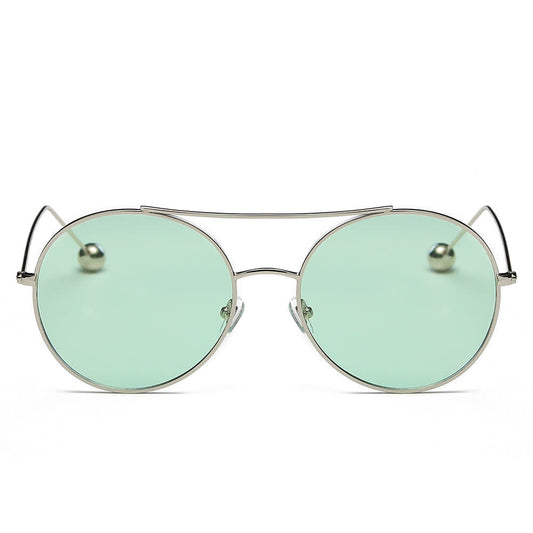 EUREKA | Unisex Round Tinted Lens Aviator Clear Glasses Balled