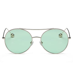 EUREKA | Unisex Round Tinted Lens Aviator Clear Glasses Balled