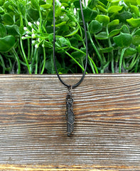 Wire Wrapped Smoky Quartz Crystal Gemstone Pendant