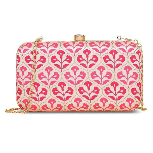 Printed Women's Jute Handcrafted Clutch  (Size-20x5x12Centimeters)