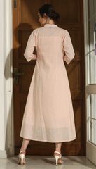 PEACH JACKET DRESS WITH INNER (Size S)