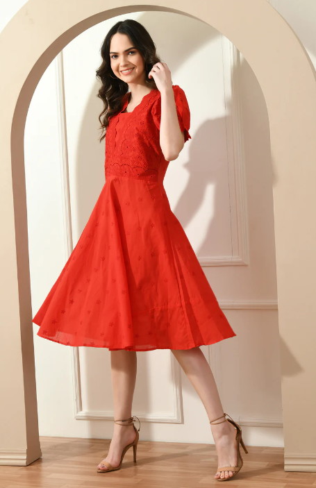 RED HAKOBA DRESS (Size S)