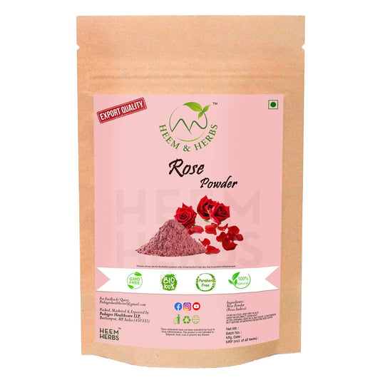 100% Natural Powders (100 GM) (Rose, Pack of 1)