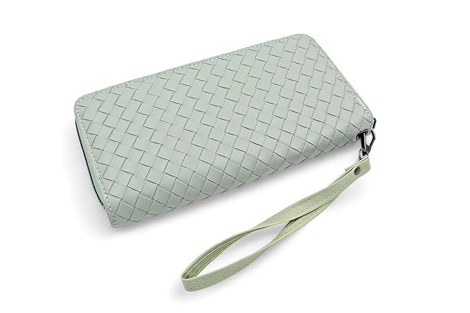 Elegant Women's Clutch Wallet with Wrist Strap, Card Slots,