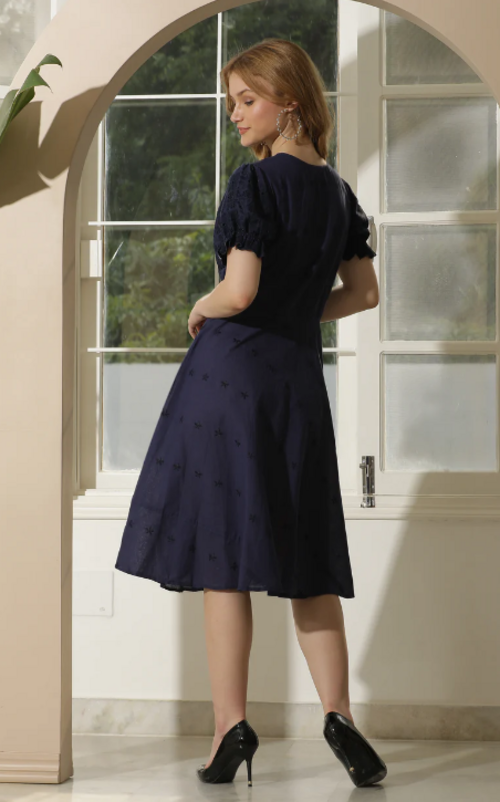 Navy BLUE HAKOBA DRESS (Size S)