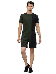 Waffle Knit Self Textured Solid Co-ord Set for Men's  (Size-M)