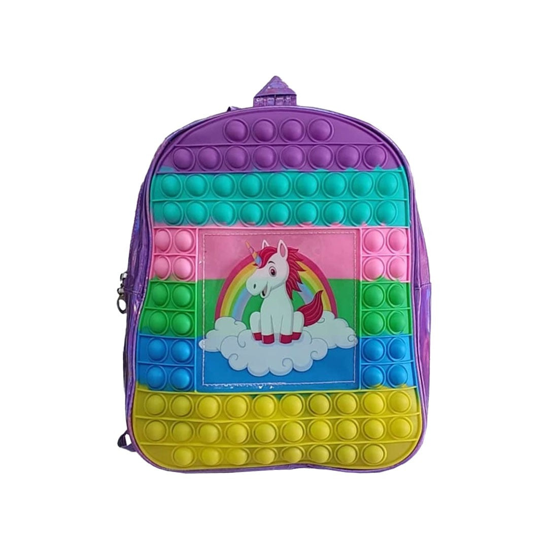 Stylish Unicorn Colorful Silicone Pop Backpack