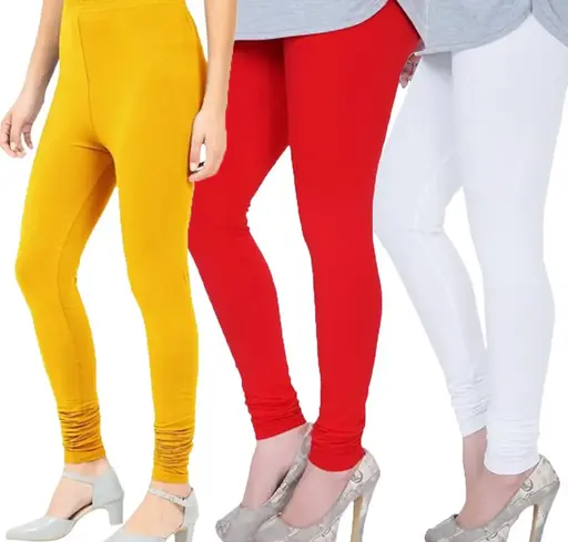 Women's  Churidar Leggings for Women | Girls Combo Pack of 3