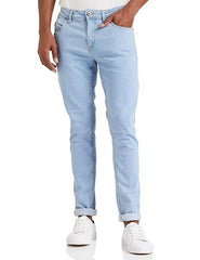 Men Faded look Slim Fit Jeans (Size-L) (Color-LIGHT BLUE)