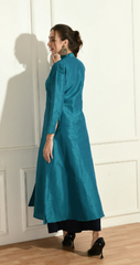 TURQUOISE JACKET WITH COAT STYLE SET (Size L)