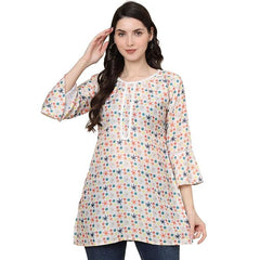 Womens Lightweight Casual 3/4 sleeve  Cotton Digital Star & Dot