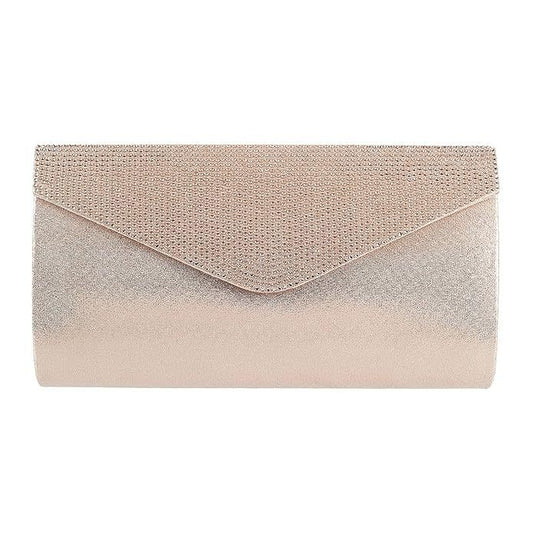 Faux Leather Secure Magnet Snap Party Clutch For Women